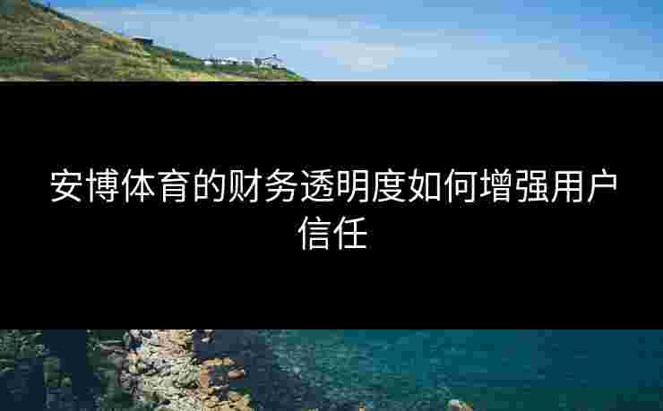 安博体育的财务透明度如何增强用户信任